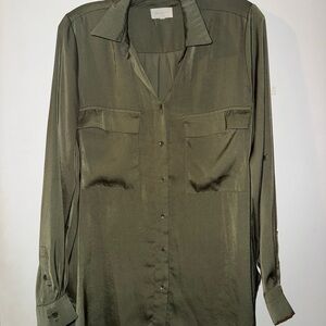 MELLODAY Olive Green Shirt